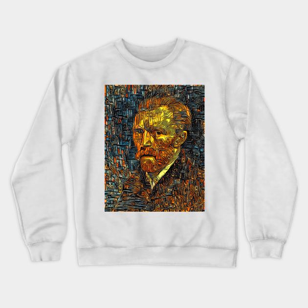 Van Gogh self portrait art Crewneck Sweatshirt by Montanescu